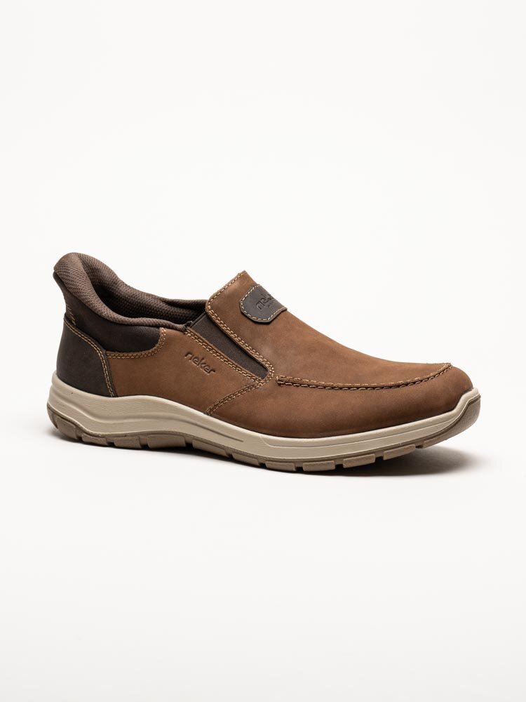 Rieker - Bruna slip on skor i oljad nubuck