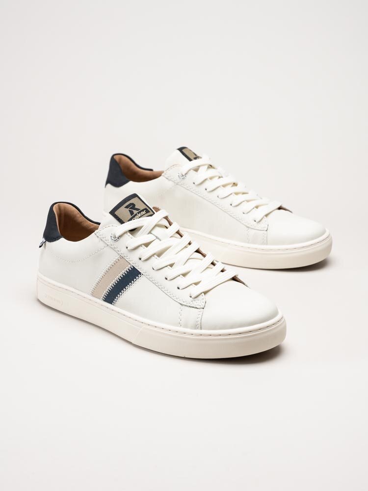 Rieker - Off white sneakers i skinn