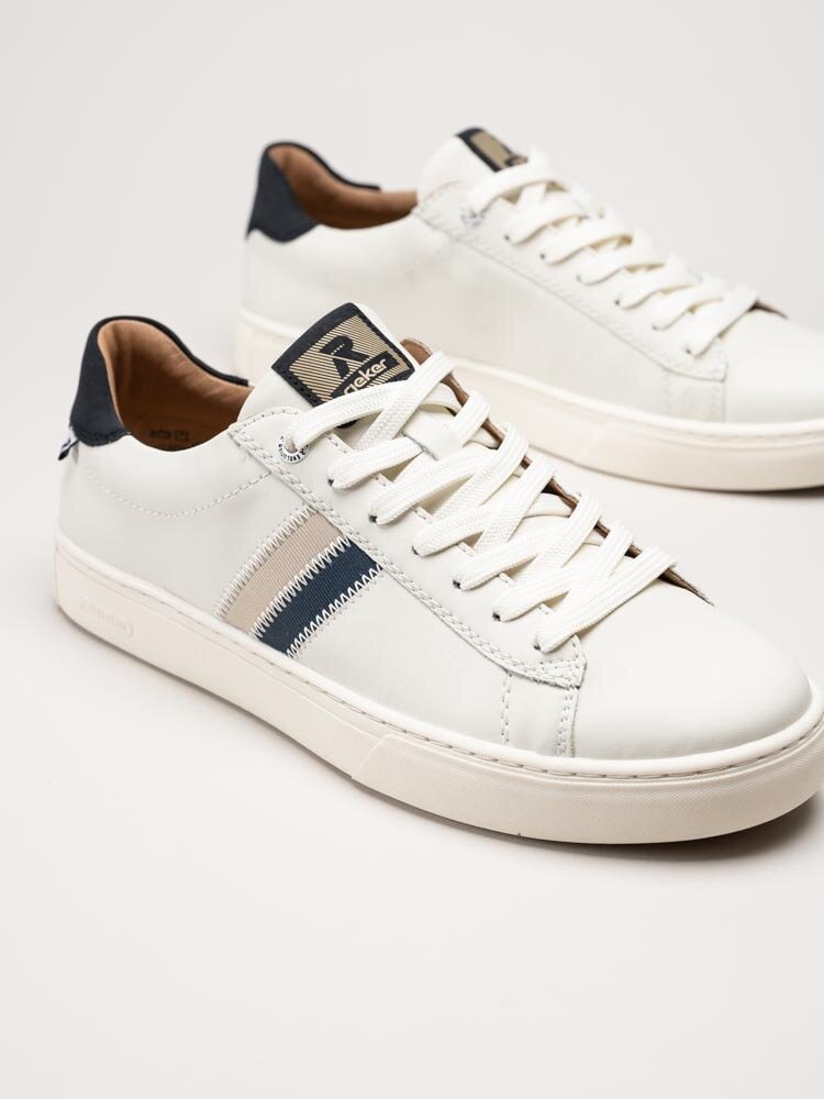 Rieker - Off white sneakers i skinn