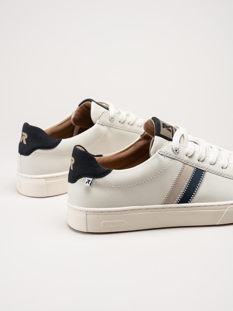 Rieker - Off white sneakers i skinn