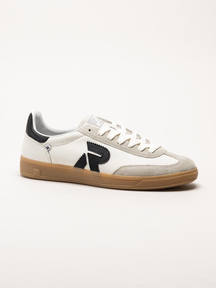 Rieker - Off white sneakers i skinn