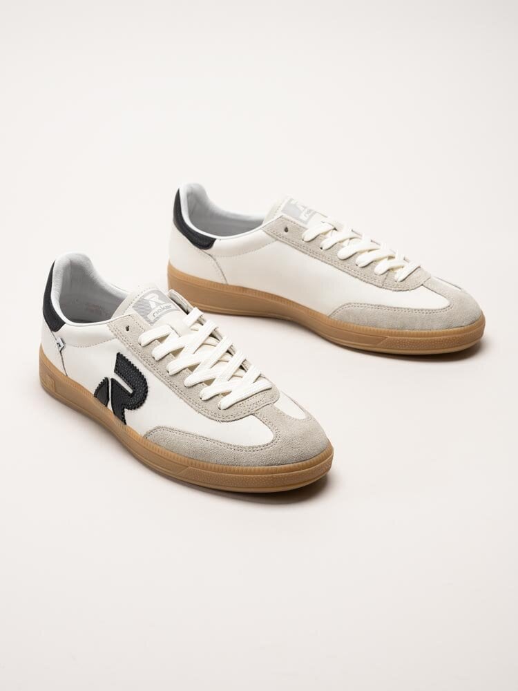 Rieker - Off white sneakers i skinn