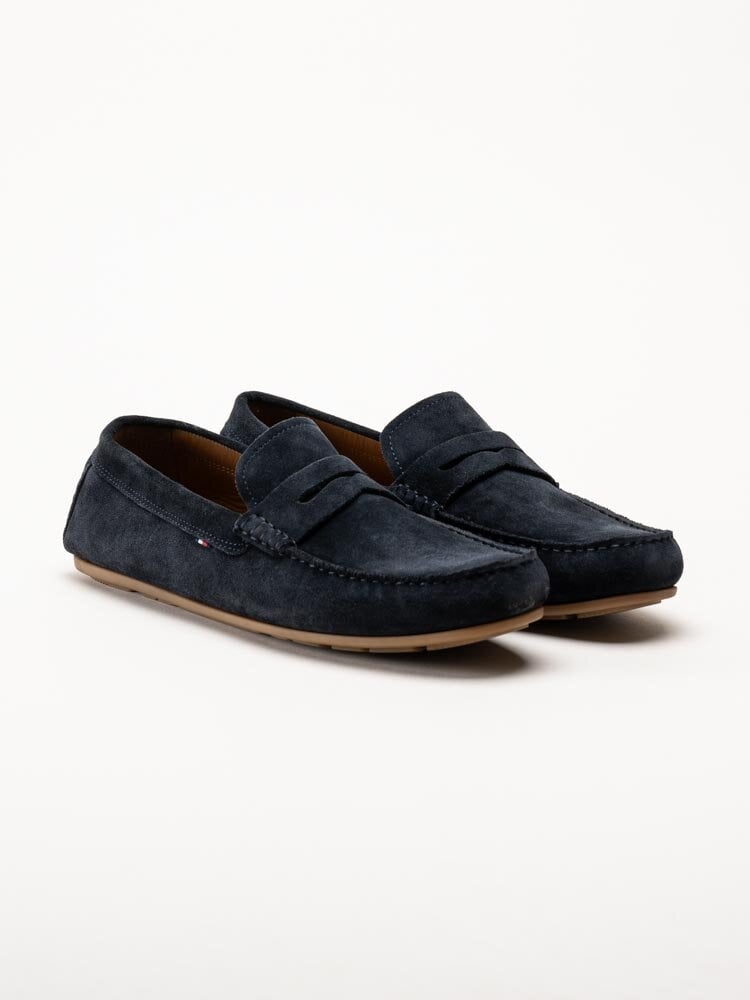 Tommy Hilfiger - Casual Hilfiger Suede Driver - Blå loafers i mocka