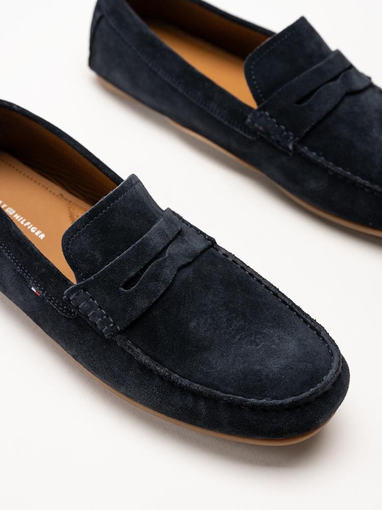 Tommy Hilfiger - Casual Hilfiger Suede Driver - Blå loafers i mocka