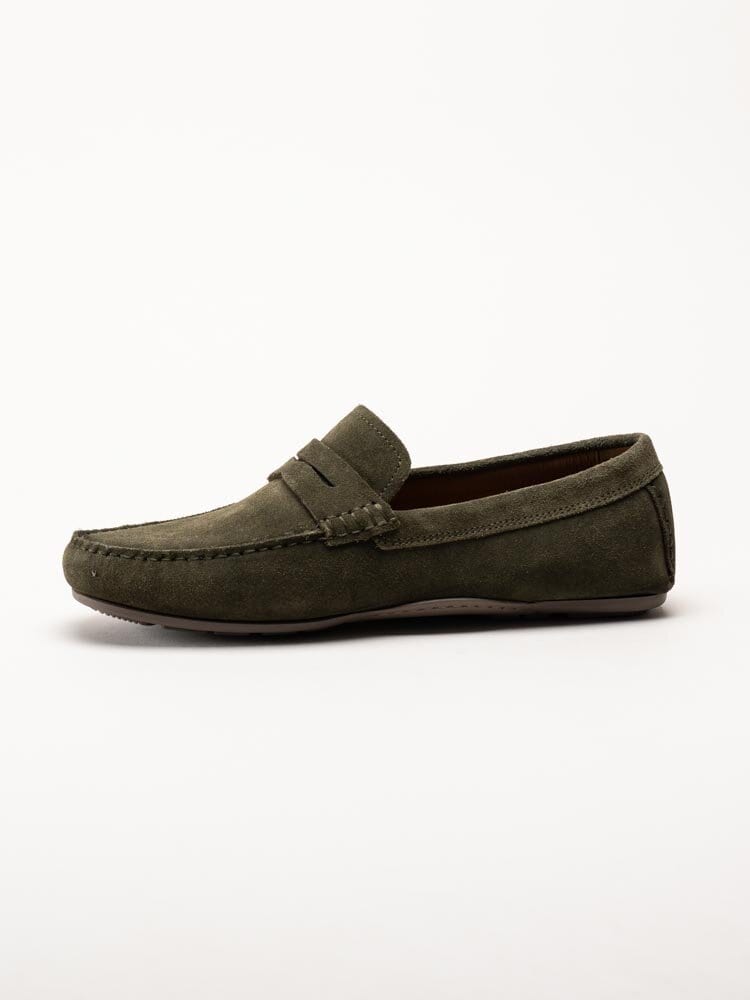 Tommy Hilfiger - Casual Hilfiger Suede Driver - Gröna loafers i mocka