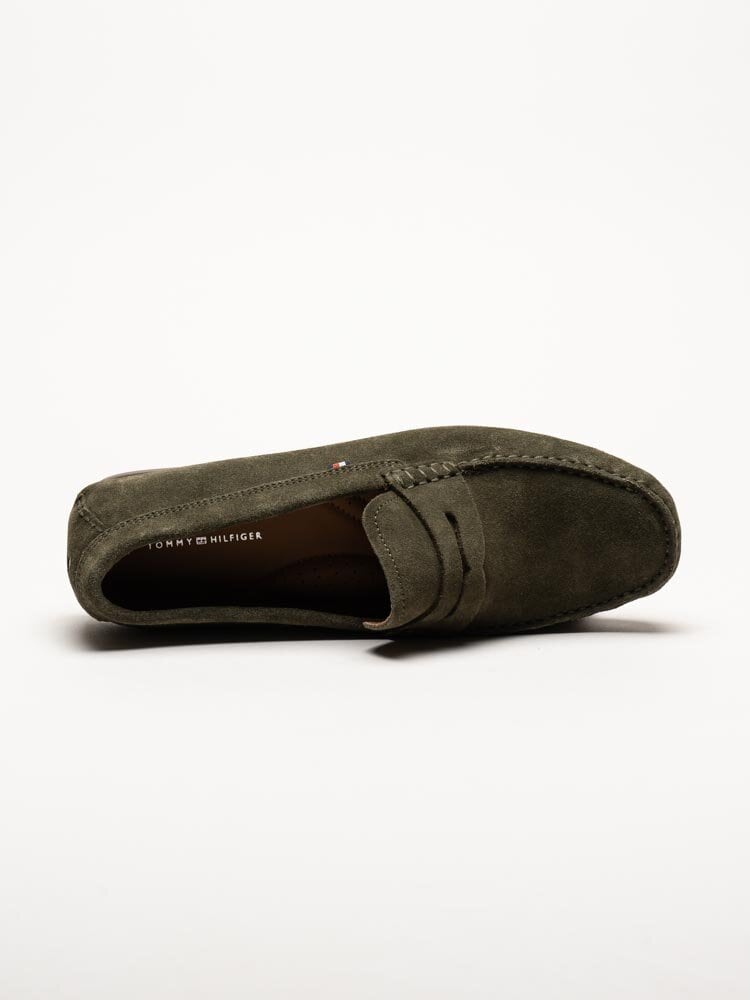 Tommy Hilfiger - Casual Hilfiger Suede Driver - Gröna loafers i mocka