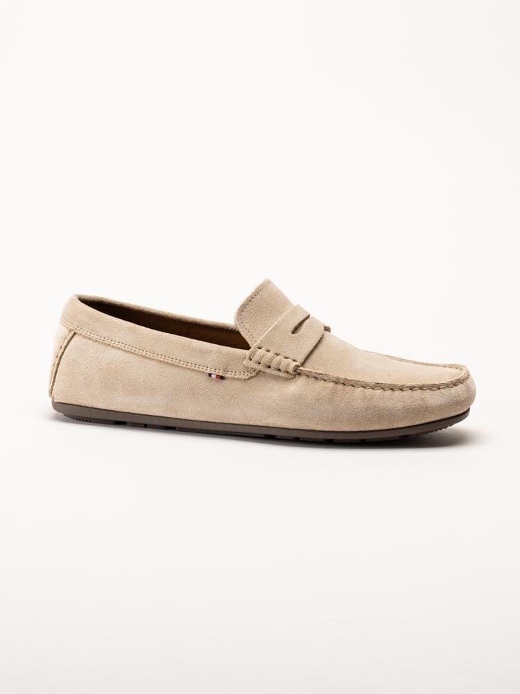 Tommy Hilfiger - Casual Hilfiger Suede Driver - Beige loafers i mocka