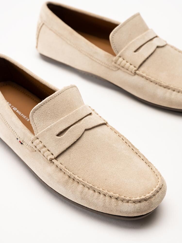 Tommy Hilfiger - Casual Hilfiger Suede Driver - Beige loafers i mocka