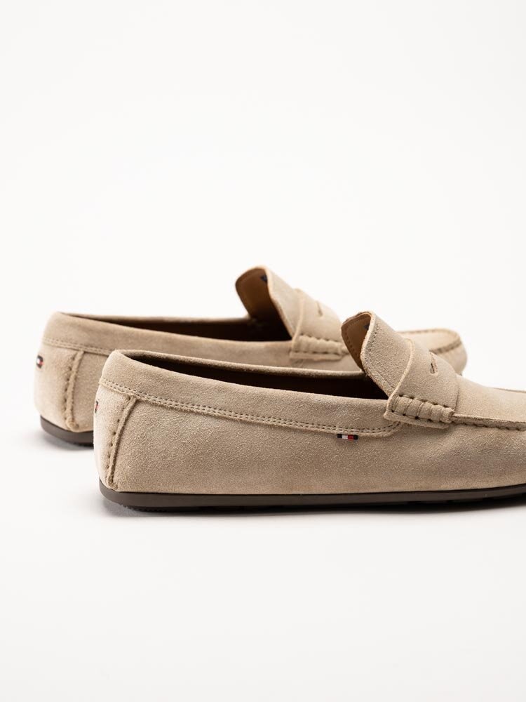 Tommy Hilfiger - Casual Hilfiger Suede Driver - Beige loafers i mocka