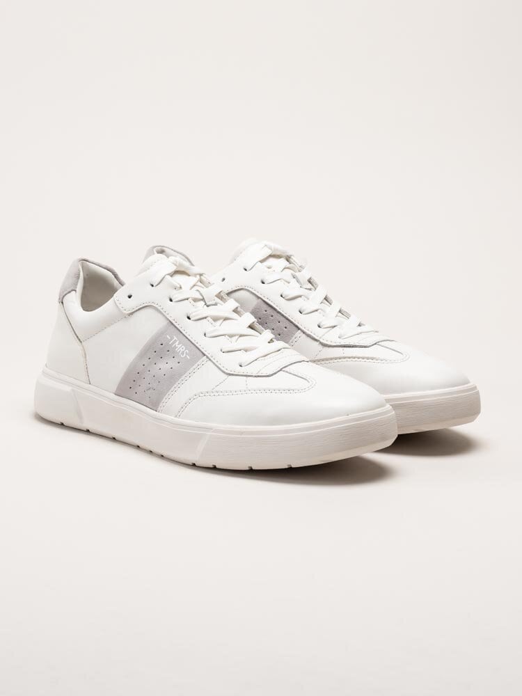 Tamaris Men - Vita sneakers i skinn