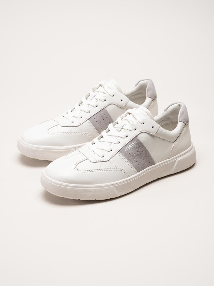 Tamaris Men - Vita sneakers i skinn