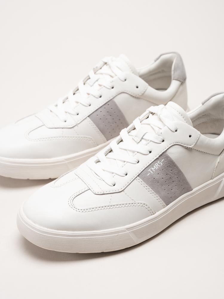 Tamaris Men - Vita sneakers i skinn