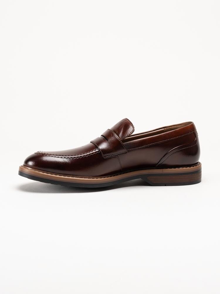 Clarks - Aldwin Step - Bruna loafers i skinn