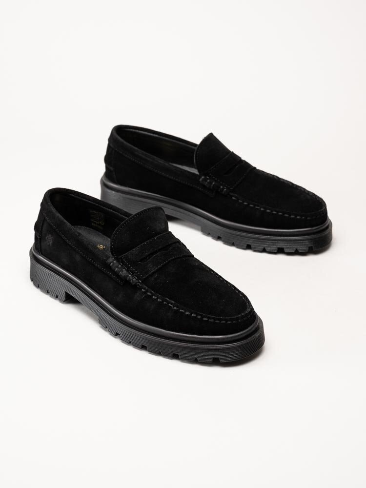 Playboy Footwear - Austin - Svarta loafers i mocka