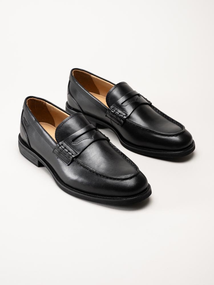 Vagabond - Mario - Svarta loafers i skinn