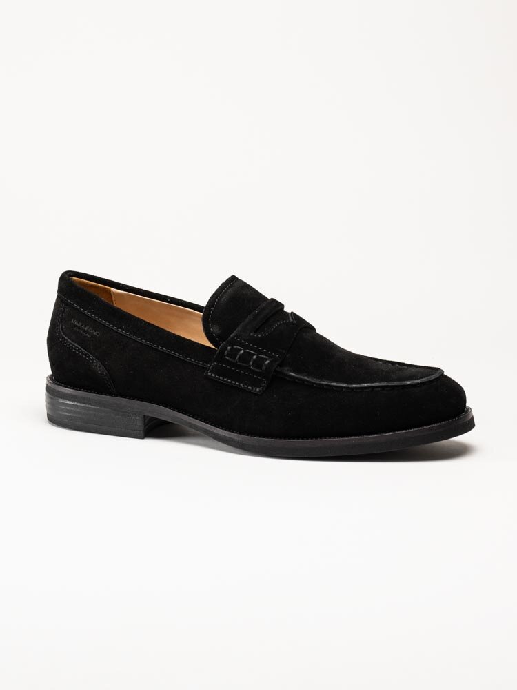 Vagabond - Mario - Svarta loafers i mocka