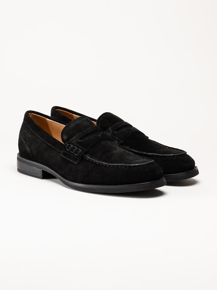 Vagabond - Mario - Svarta loafers i mocka