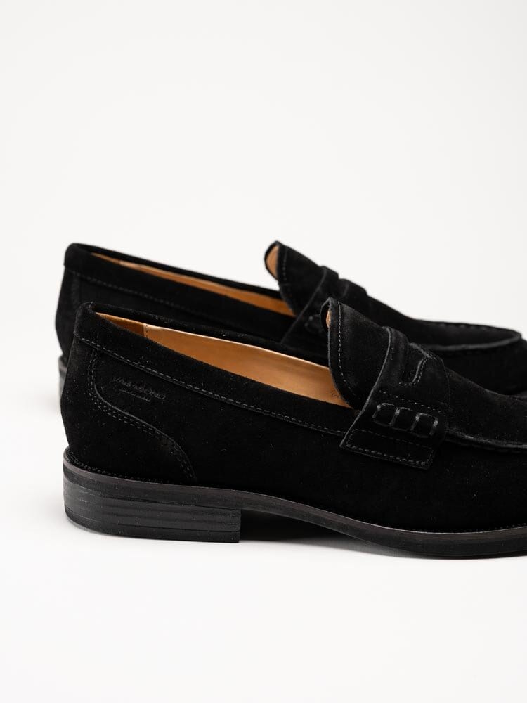 Vagabond - Mario - Svarta loafers i mocka