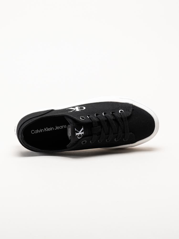 Calvin Klein - Vulc Platform Low CV Mg - Svarta platåsneakers i textil