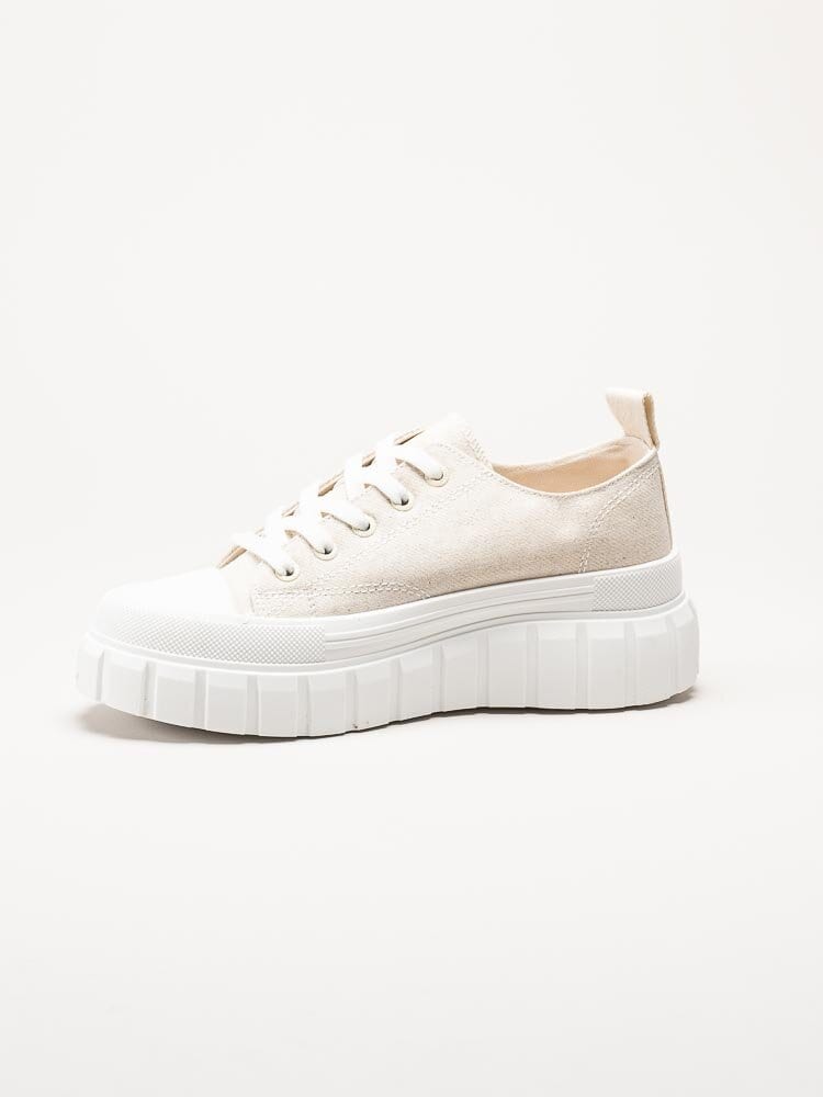 S.Oliver - Ljusbeige chunky sneakers i textil