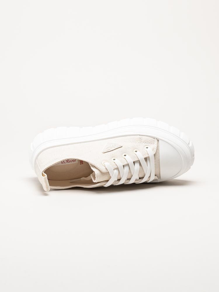 S.Oliver - Ljusbeige chunky sneakers i textil