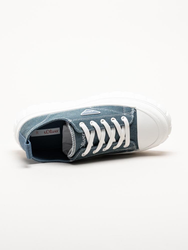 S.Oliver - Blå chunky sneakers i textil