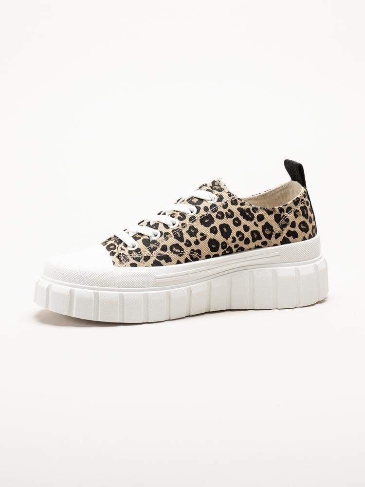 S.Oliver - Leopardmönstrade chunky sneakers i textil