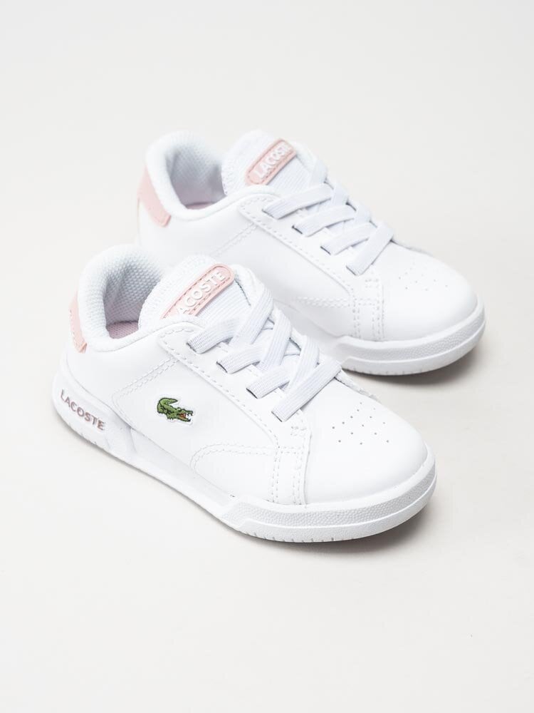 Lacoste - Twin Serve 0721 1 - Vita sneakers med rosa detaljer