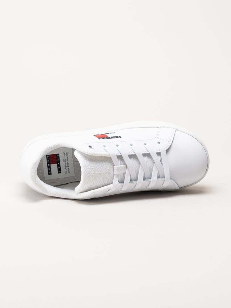 Tommy Hilfiger - TJW Platform Ess - Vita platåsneakers i skinn