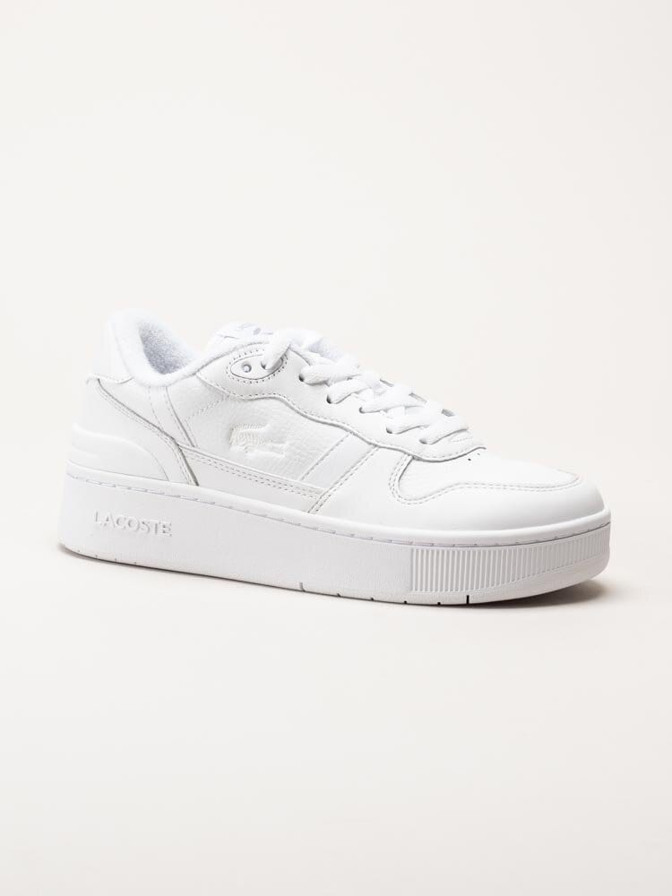 Lacoste - T-Clip Platform - Vita sneakers i skinn