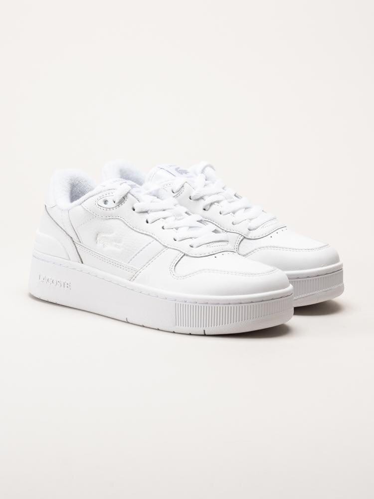 Lacoste - T-Clip Platform - Vita sneakers i skinn