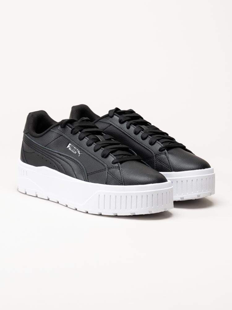 Puma - Karmen II L - Svarta platåsneakers i skinn