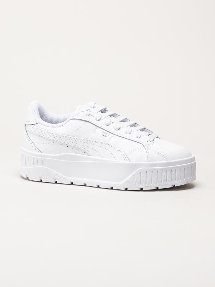 Puma - Karmen II L - Vita platåsneakers i skinn