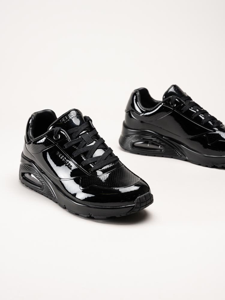 Skechers - Uno - Shiny One - Svarta sneakers i syntet-lack