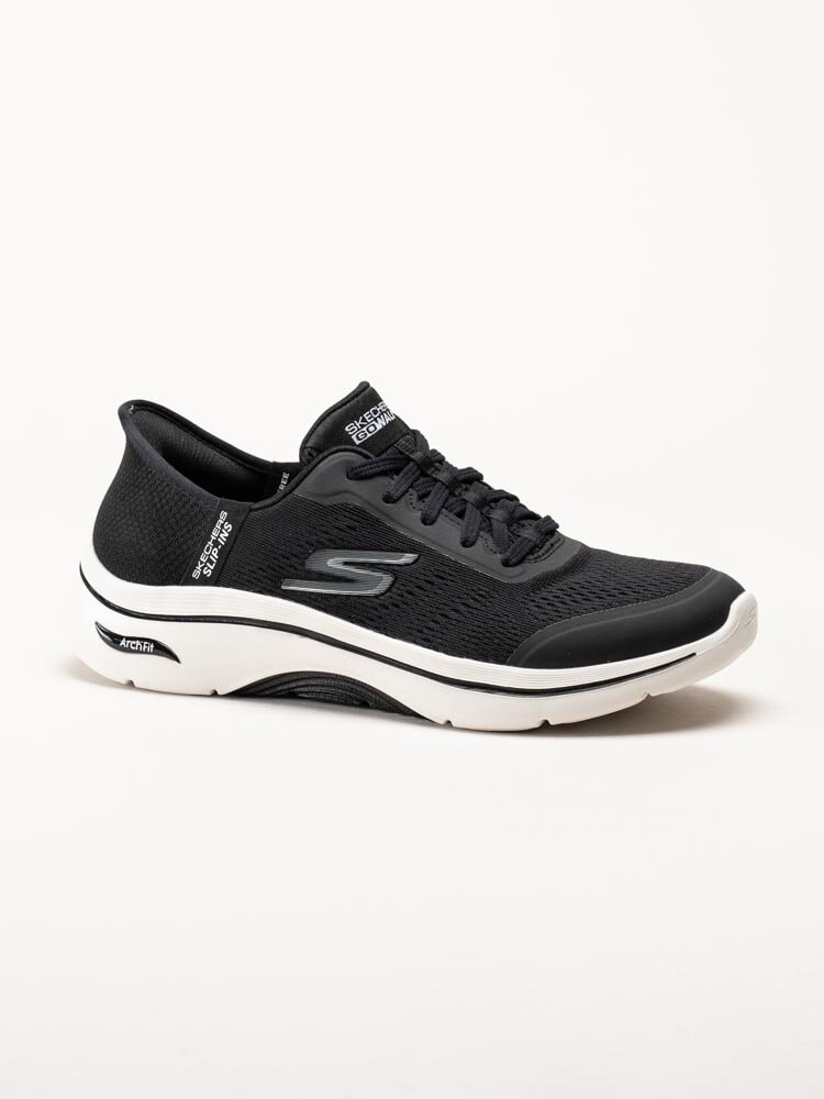 Skechers - Go Walk Arch Fit 2.0 Valencia - Svarta slip-ins sportskor i textil