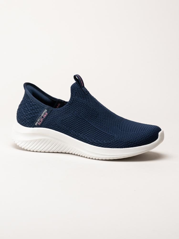 Skechers - Ultra Flex 3.0 Easy Win - Navyfärgade slip-ins sneakers i textil