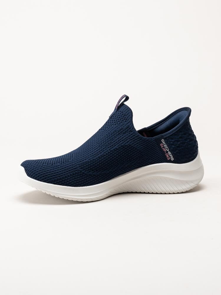 Skechers - Ultra Flex 3.0 Easy Win - Navyfärgade slip-ins sneakers i textil