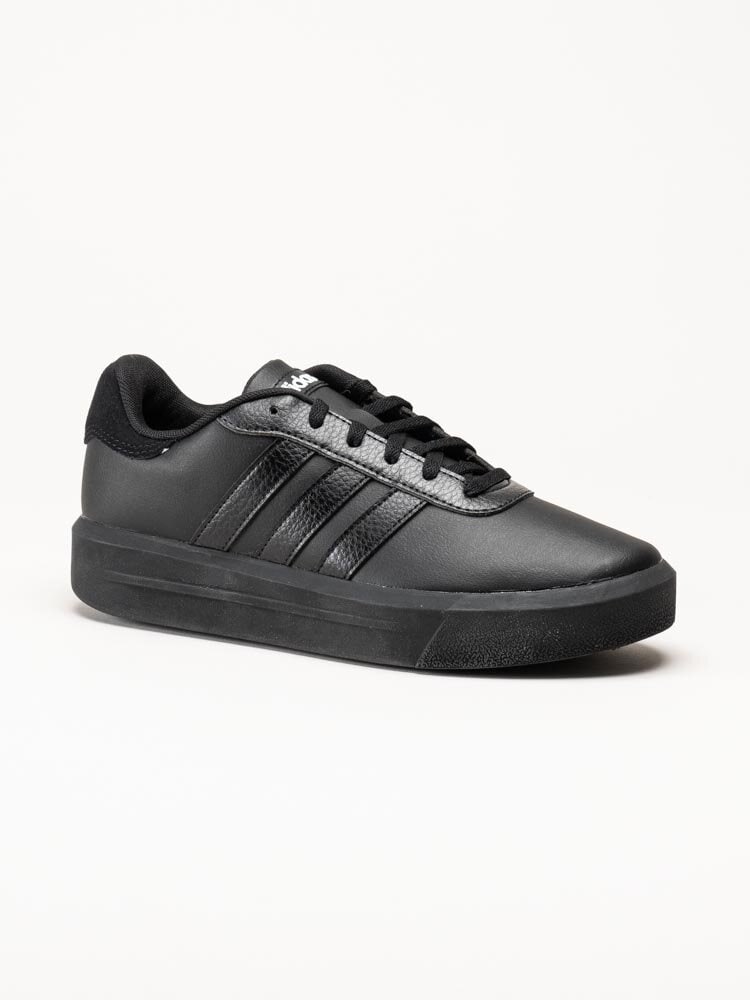 Adidas - Court Platform - Svarta sneakers i skinnimitation