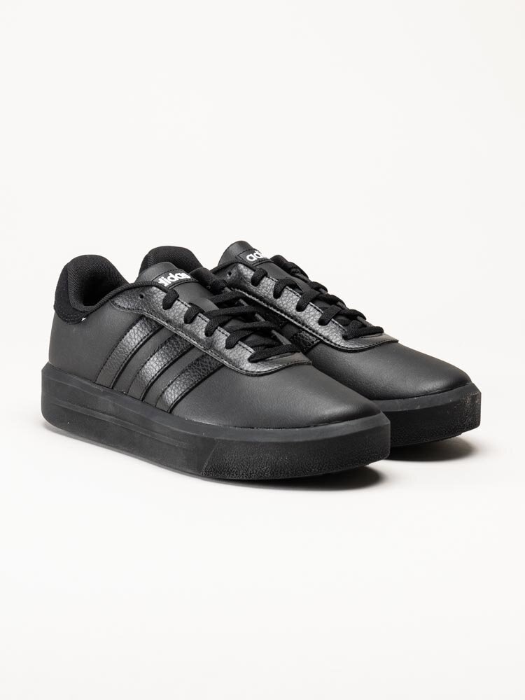 Adidas - Court Platform - Svarta sneakers i skinnimitation