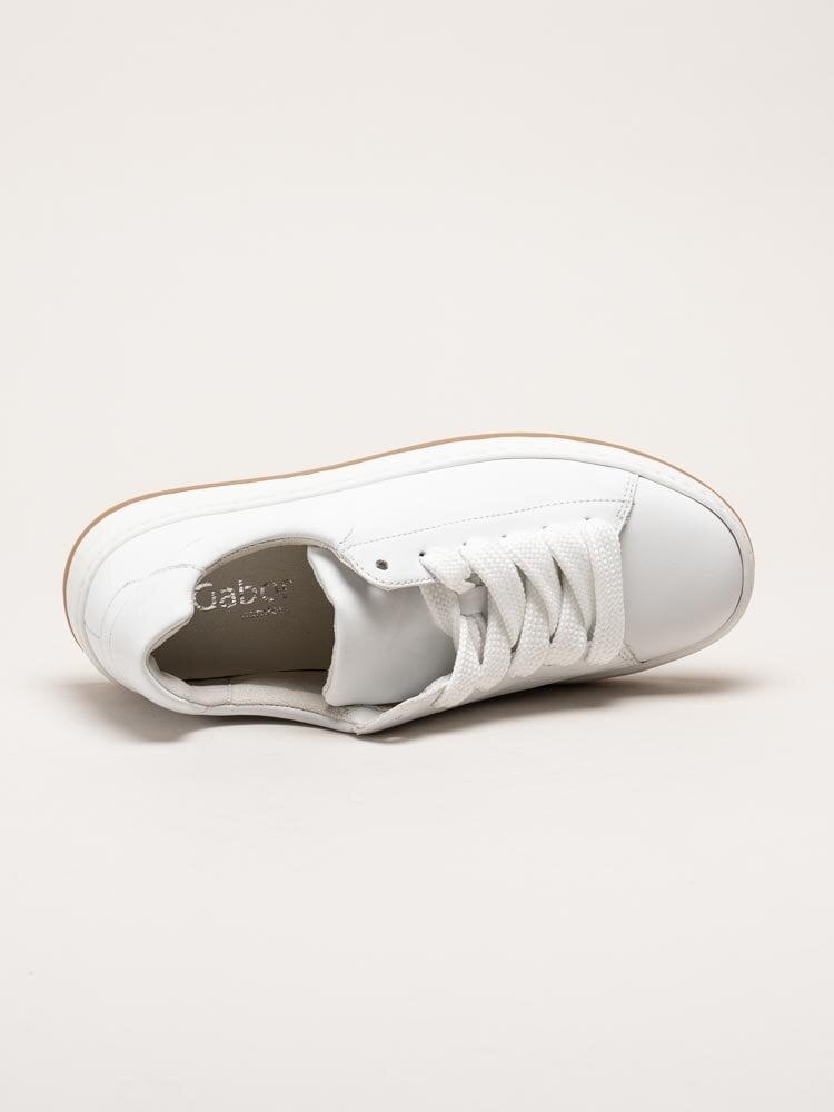 Gabor - Vita sneakers i skinn