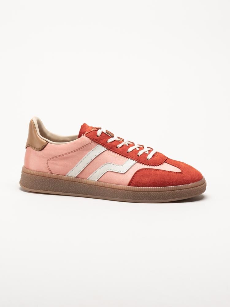 Gant Footwear - Cuzima - Röda retro sneakers i textil och mocka