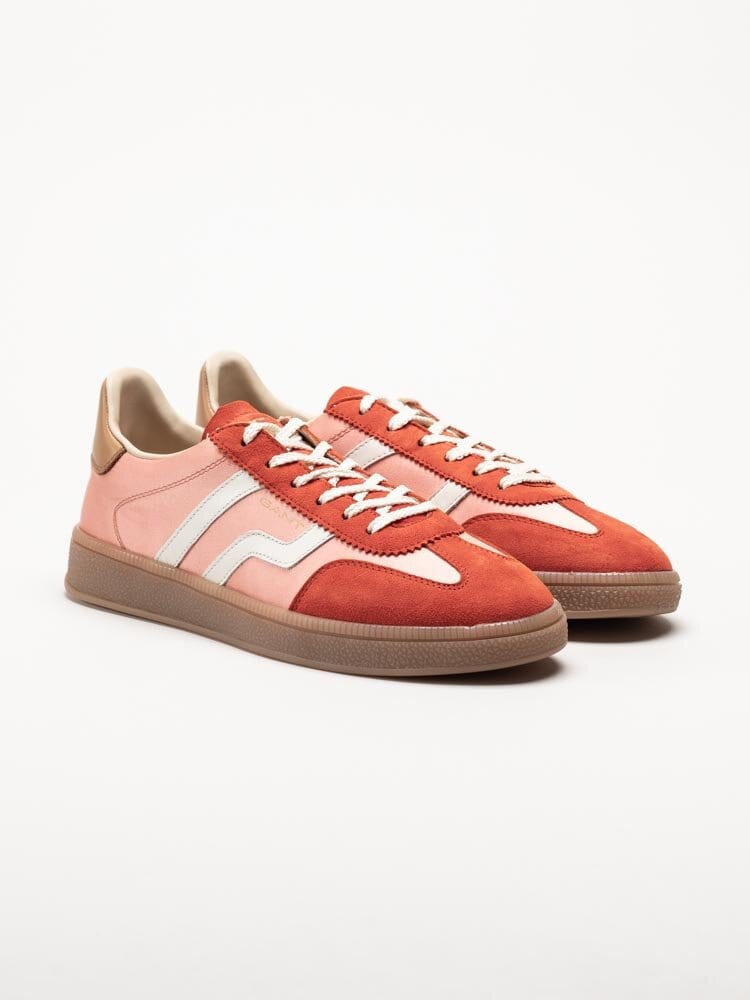 Gant Footwear - Cuzima - Röda retro sneakers i textil och mocka