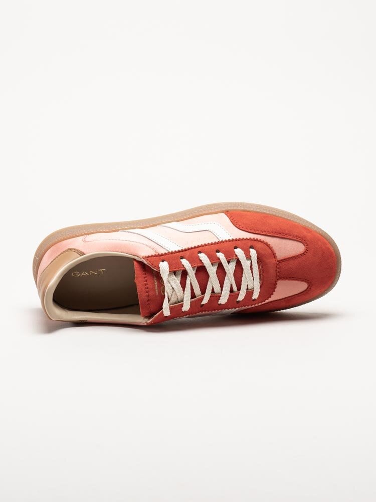 Gant Footwear - Cuzima - Röda retro sneakers i textil och mocka