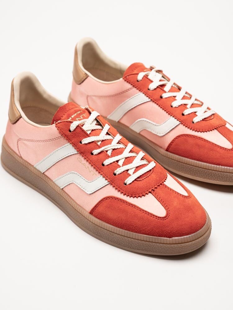 Gant Footwear - Cuzima - Röda retro sneakers i textil och mocka