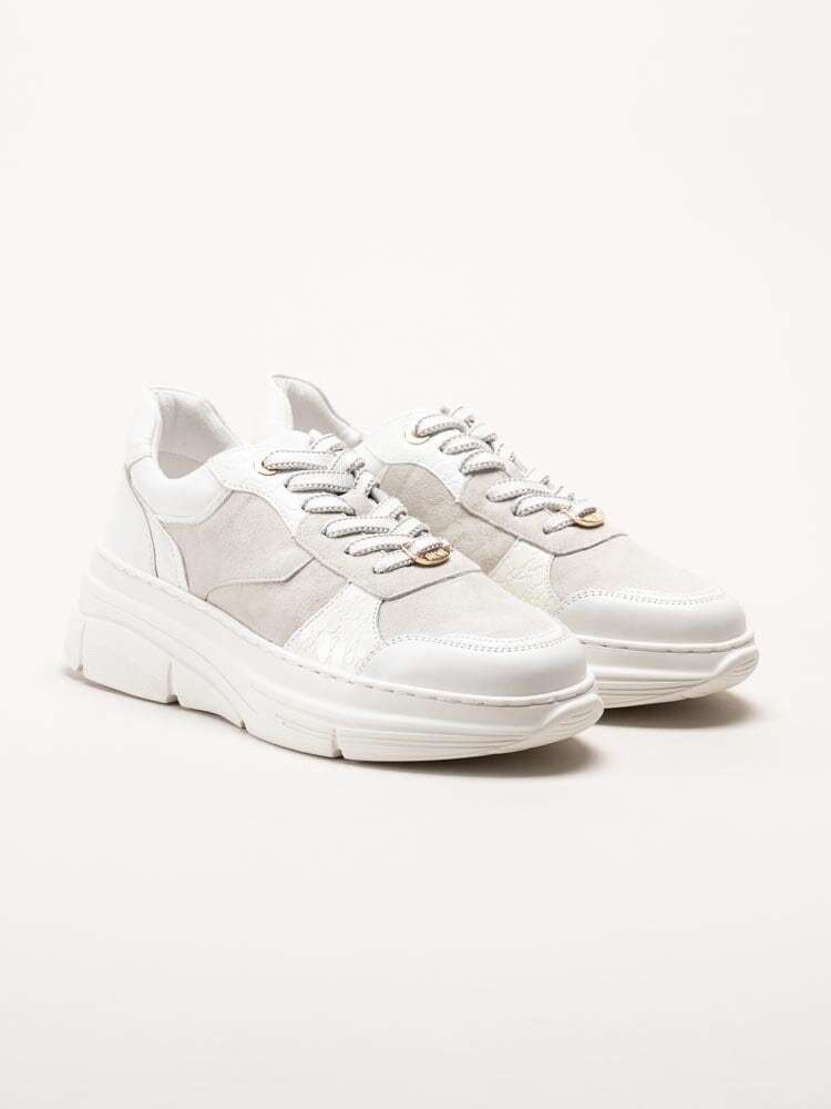 Dasia - Dhalia - Vita platåsneakers i