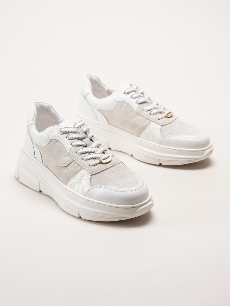 Dasia - Dhalia - Vita platåsneakers i