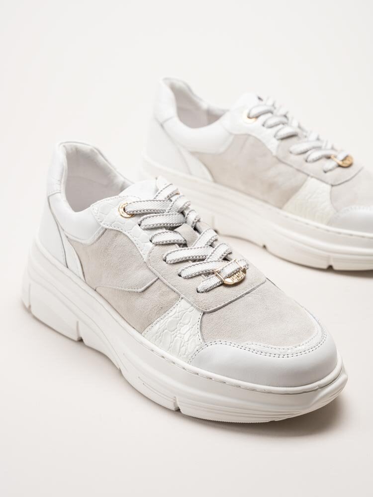 Dasia - Dhalia - Vita platåsneakers i