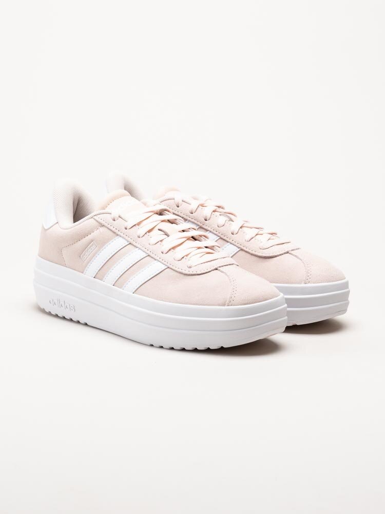 Adidas - VL Court Bold - Rosa platåsneakers i mocka