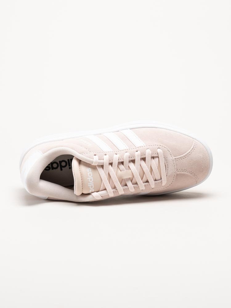 Adidas - VL Court Bold - Rosa platåsneakers i mocka