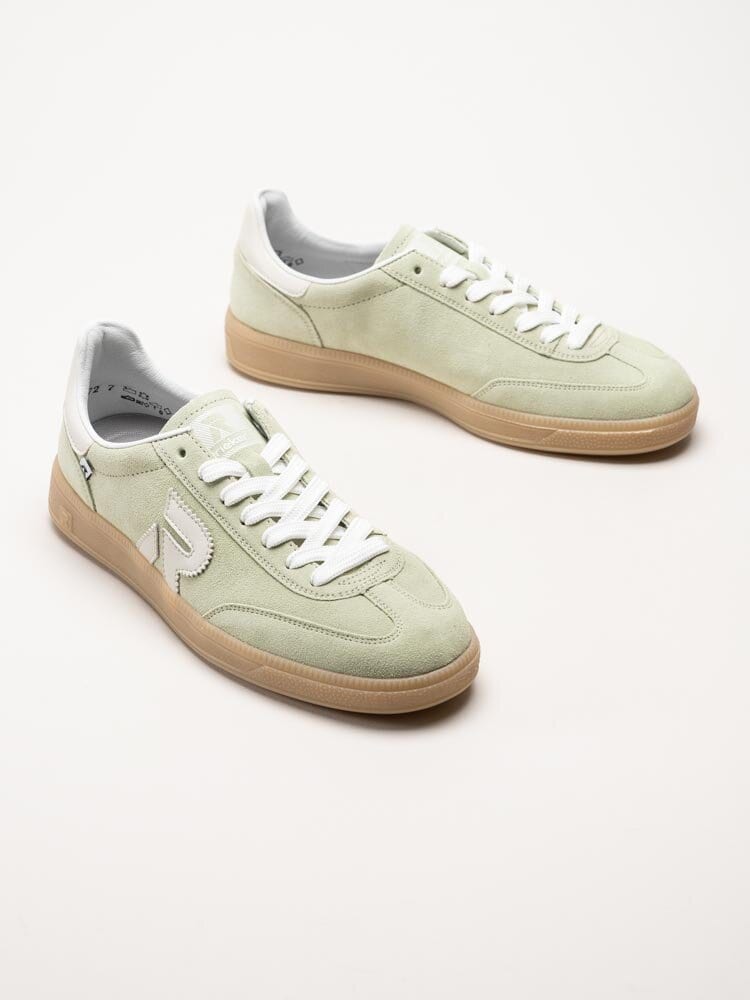 Rieker - Gröna retro sneakers i mocka